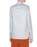 Classic Long-Sleeve Blouse, Blue Bell
