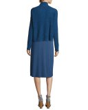 Sleeveless Jewel-Neck Jersey Midi Dress