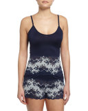 Italia Lounge Cami, Navy Blue/White