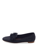 Wild Suede Fringe Loafer, Ink