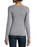 Soft Touch Long-Sleeve V-Neck Tee