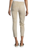 Thaniel Stretch Suede Cropped Pants