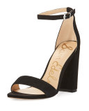 Yaro Suede Block-Heel Sandal