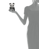 Ling Panda Evening Clutch Bag, Black/White