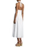 Halter-Neck Coverup Midi Dress