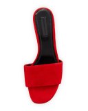 Lou Cult Suede Slide Sandal, Red