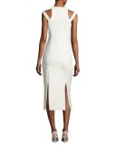 Henriette Strappy Sleeveless Midi Dress, Ivory