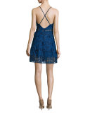 Bellini Sleeveless Lace Dress, Navy
