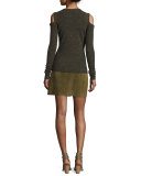 The Suede Naval Skirt, Green