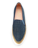 cory denim slip-on sneaker, blue