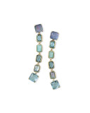 18K Rock Candy Extra-Long 6-Stone Earrings in Waterfall