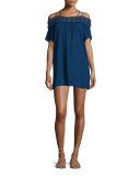 Island Fare Embroidered-Trim Coverup Dress