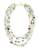 Five-Row Amazonite Beaded Necklace