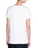 Short-Sleeve Round-Neck Tee, White