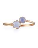 Bon Ton Chalcedony Flower Bracelet with Diamonds in 18K Rose Gold