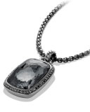 Albion Pendant with Hematine and Black Diamonds