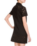 Flying Kenzo Lace & Poplin Dress, Black