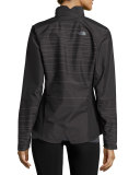 Isotherm Line-Print Weather-Resistant Running Jacket, TNF Black