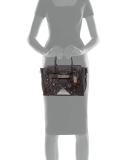 Swagger 27 Embellished Canyon Quilt Satchel Bag, Dark Gunmetal/Black