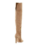 Bentlee Suede Over-the-Knee Boot, Gesso