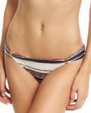 Bia Thai Striped Full Swim Bottom, White