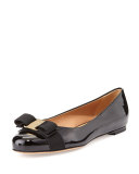 Varina Patent Ballerina Flat, Nero