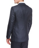 Millbank Textured Wool-Blend Sport Coat, Navy