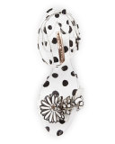 Lilico Floral Polka-Dot Sandal, Black/White