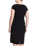 Dadaista Cherry Blossom Sheath Dress, Plus Size