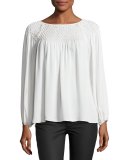 Heidi Embellished Silk Blouse