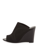 Anita Stretch Wedge Mule, Black