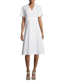 Kaylee Short-Sleeve A-Line Dress