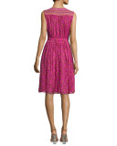 Bali Sleeveless Shalamar Trellis Silk Wrap Dress, Pink