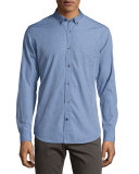 Chambray End-on-End Woven Shirt, Blue
