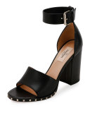 Soul Rockstud 90mm City Sandal, Nero