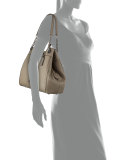 Turnlock Edie Leather Shoulder Bag, Fog