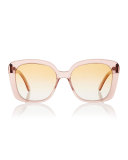 Monaco Transparent Square Sunglasses, Rouge