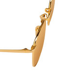 Mirrored Square Sunglasses, Yellow Gold