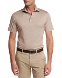 Jacquard Polo Shirt, Light Brown