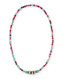 Cuban Long Beaded Necklace, 42"