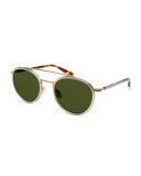 Justice Monochromatic Round Sunglasses, Champagne