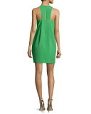 Felisha Sleeveless Crepe Mini Dress, Mojito