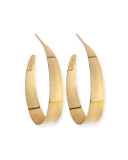 Small Flat Gloss Hoop Earrings