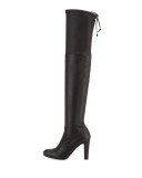 Highland Leather Over-The-Knee Boot, Nero