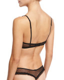 Plumetis Push-Up Bra, Black