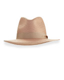 Panama Straw Fedora Hat, Taupe