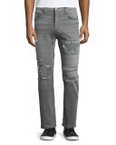 Tyler Destroyed Slim-Fit Denim Jeans, Destructed Olanti 