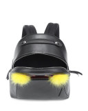 Large Monster Fox-Fur Backpack, Black