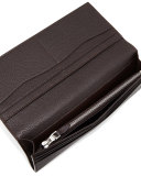 Boston Leather Coat Wallet, Brown 