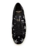 Court Classic Star-Print Sneaker, Black/Platinum